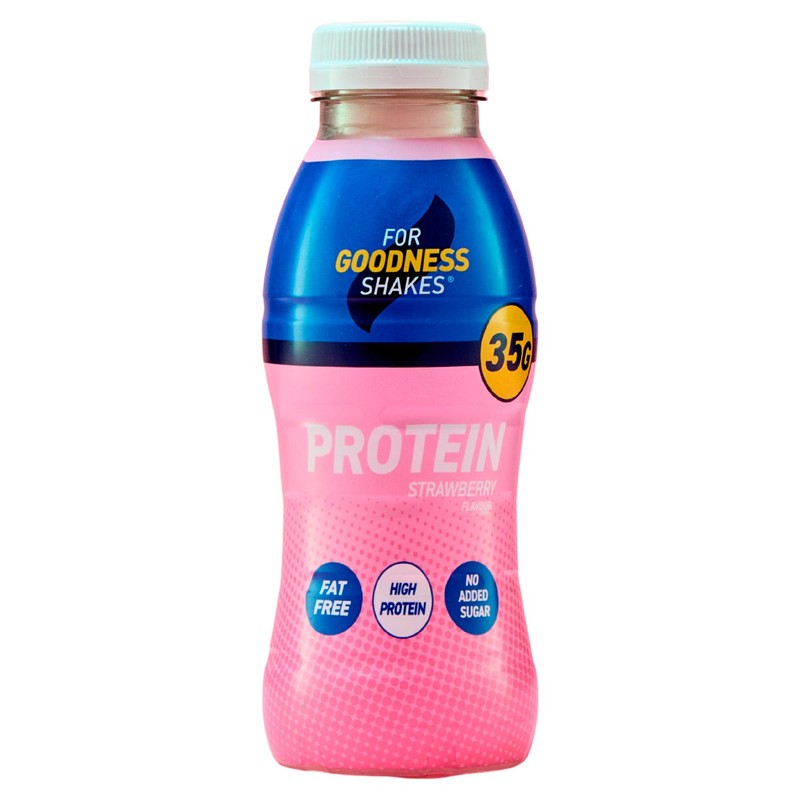 For Goodness Shakes 35g Protein Strawberry Shake 330ml - Morrisons ...