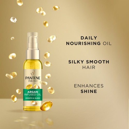 Pantene Smooth and Sleek Hair Oil For Frizzy And Dull Hair
