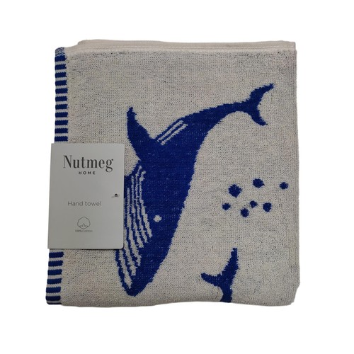 Nutmeg Home Whale Hand Towel
