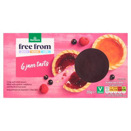 Morrisons Free From 6 Jam Tarts   255g