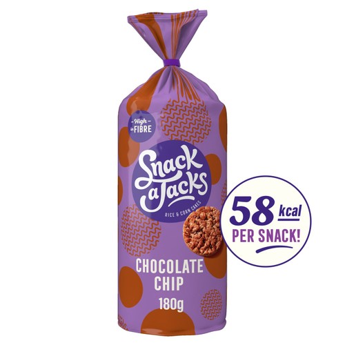 Snack A Jacks Jumbo Chocolate Chip Sharing Rice Cake Crisps