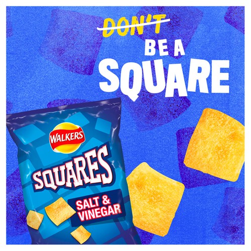 Walkers Squares Salt & Vinegar Snacks Crisps