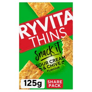 Ryvita Snack It Thins Sour Cream & Chive Flatbread Snacks