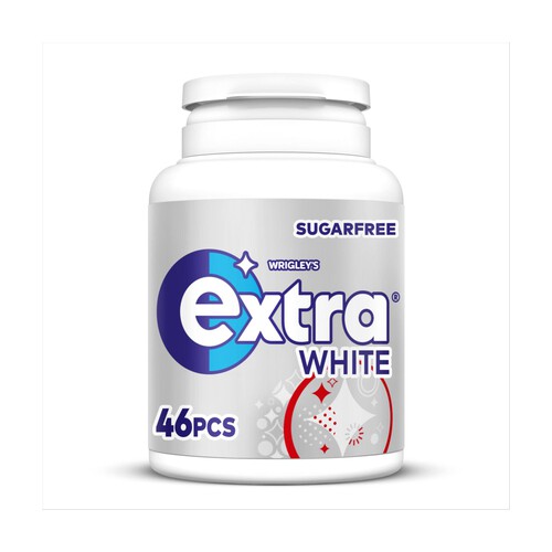 Extra White Sugarfree Chewing Gum Bottle 46 Pieces