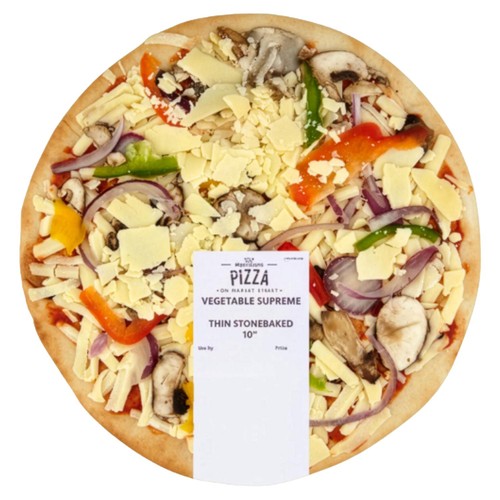 Morrisons vegetable supreme thin stonebaked 10 pizza