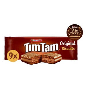 Arnotts Tim Tam Milk Chocolatey Biscuits Original 9 Pack