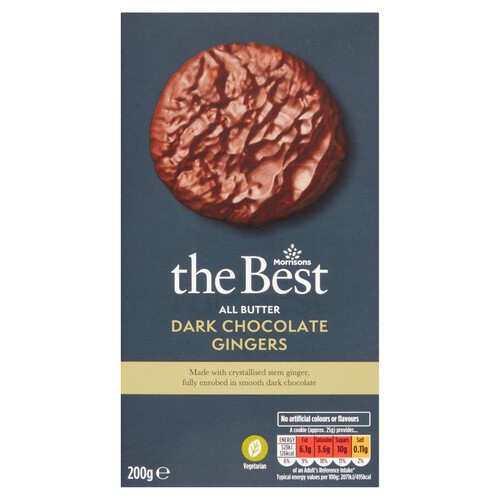 Morrisons The Best Dark Chocolate & Ginger Cookies