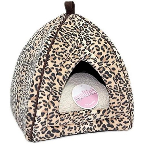 Morrisons Petface Mollies Luxury Leopard Print Igloo Cat Bed