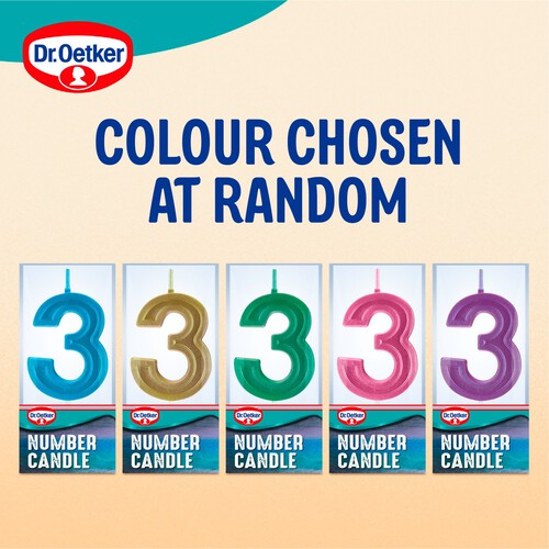 Dr. Oetker Number 3 Candle