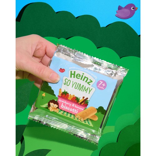 Heinz Strawberry & Banana Biscotti Baby Food Snacks 7+ Months