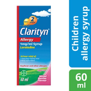 Clarityn Allergy Syrup Mixed Berries Flavour 1mg/ml 60ml Sugar Free
