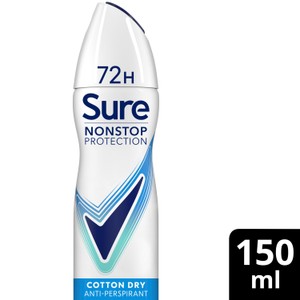 Sure Women 72hr Nonstop Protection Cotton Dry Deodorant Travel Size