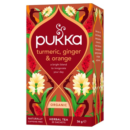 Pukka Organic Turmeric, Ginger & Orange Herbal Tea Bags x20