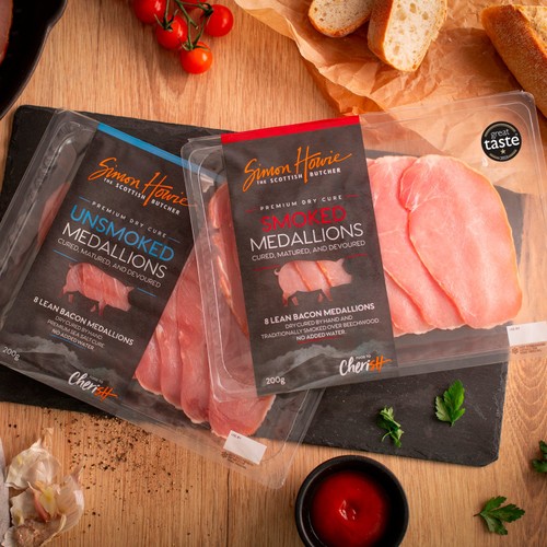 Simon Howie Dry Cured Smoked Bacon Medallions