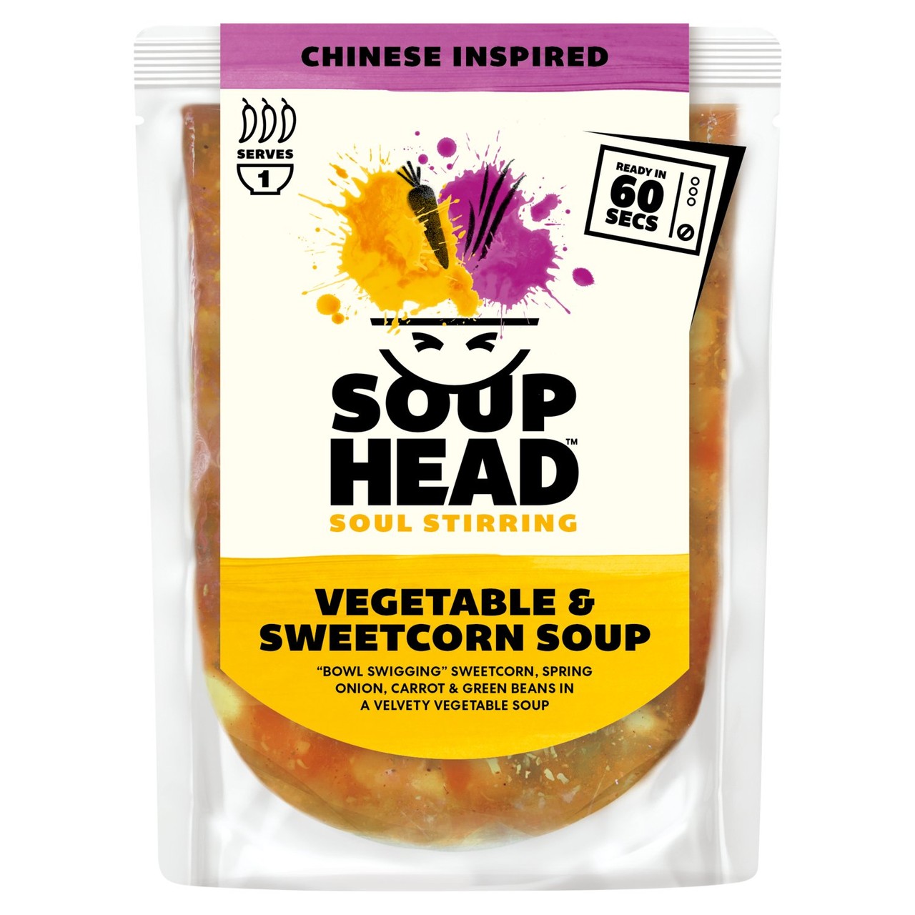 Soup Head Chinese Inspired Vegetable & Sweetcorn Soup 300g