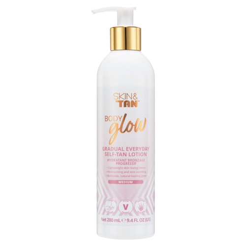 Skinny Tan Body Glow Gradual Everyday Self-Tan Lotion Medium 