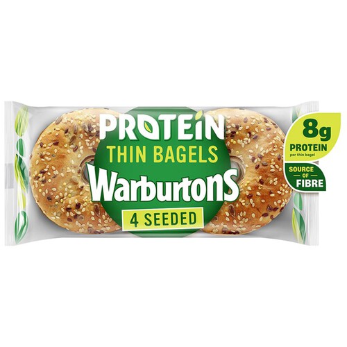 Warburtons Seeded Protein Thin Bagels