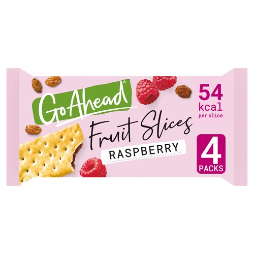 Go Ahead Raspberry Crispy Fruit Slices Snack Bars 4 Pack Multipack 