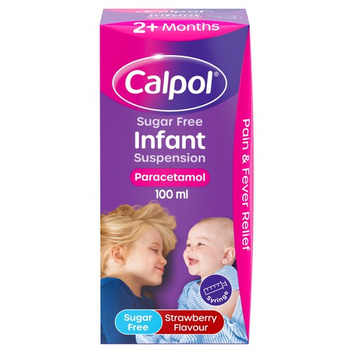 Calpol Infant 2+ Months Sugar Free Strawberry Liquid