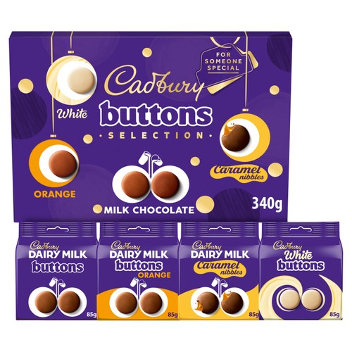 Cadbury Buttons Chocolate Christmas Selection Box 340g