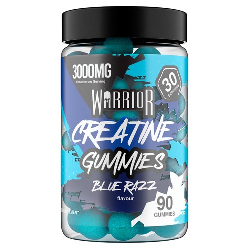 Warrior Creatine Gummies Blue Raspberry 90 Pack
