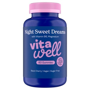Vitawell Night Sweet Dreams - Vitamin B6 Gummies, Black Cherry & Blackcurrant 60s