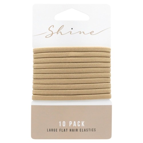 Shine large flat hair elastics blonde