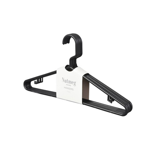 Morrisons Black Plastic Hangers