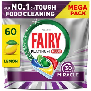 Fairy Platinum Plus 30 Minute Miracle Auto Dishwashing Tablet Lemon