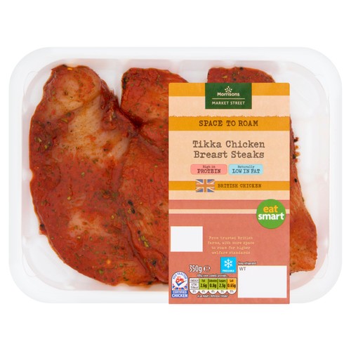 Morrisons British Tikka Chicken Breast Steaks 350g