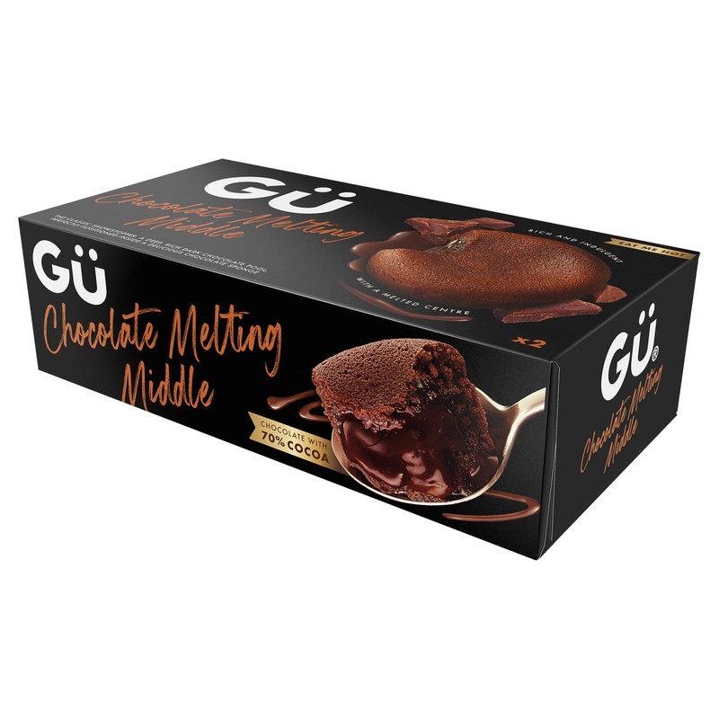 Gu Hot Chocolate Melt In The Middle Puddings 2x90g - Morrisons Online ...