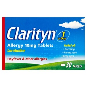 Clarityn Allergy Tablets 10mg Loratadine Allergy and Hayfever Relief