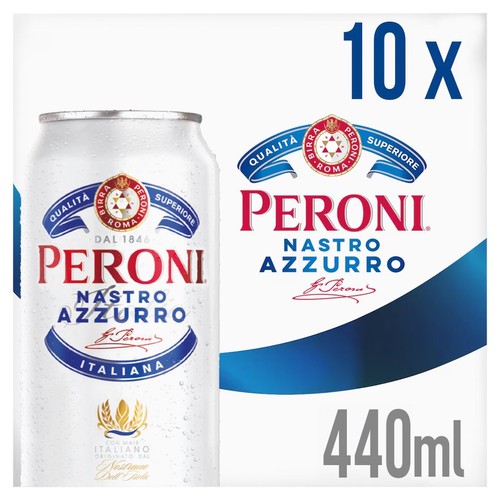 Peroni Nastro Azzurro 10x440ml 5% Abv