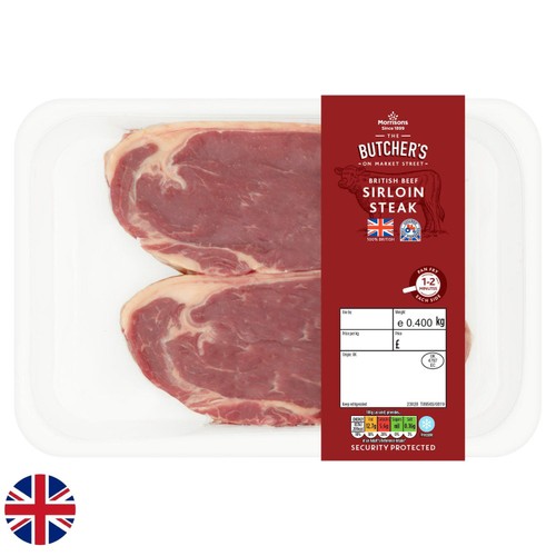 Morrisons British Sirloin Steaks 2 Pack 400g