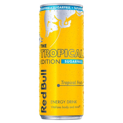 Red Bull Energy Drink Sugar Free Tropical Edition Can