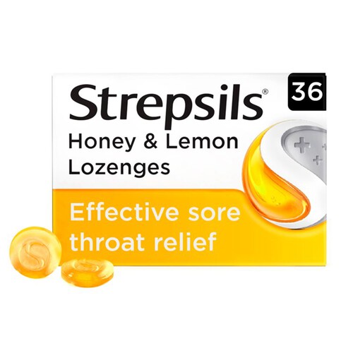 Strepsils Honey & Lemon for Sore Throat Lozenges