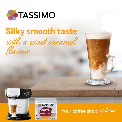 Tassimo Costa Caramel Latte Coffee Pods x6