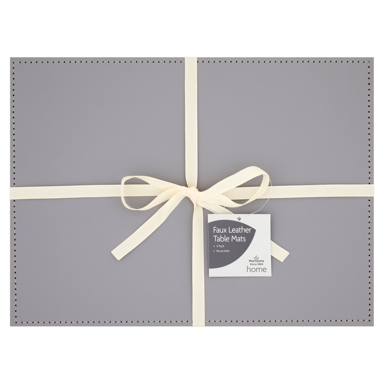 Morrisons 2 - Tone Grey Faux Leather Placemats