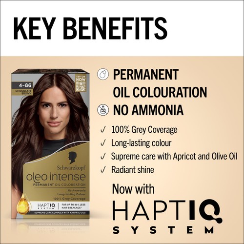 Schwarzkopf Oleo Intense Permanent Hair Dye 4-86 Chocolate Brown