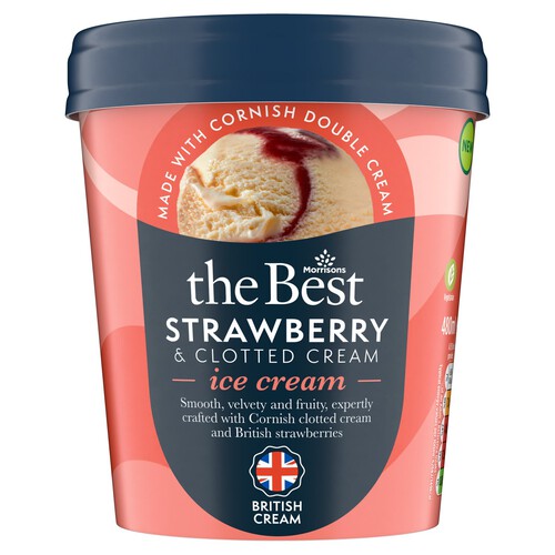 Morrisons The Best Strawberry And Clotted Cream Ice Cream 