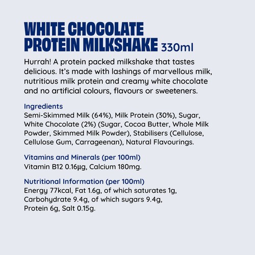 Shaken Udder White Chocolate Protein Milkshake 