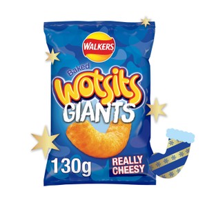 Walkers Wotsits Giants Really Cheesy Sharing Snacks Crisps 130g