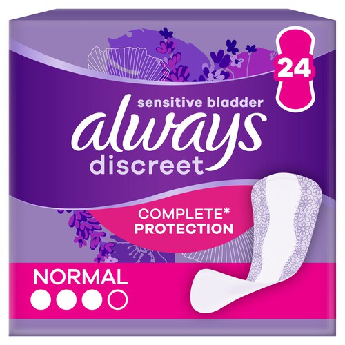 Always Discreet Incontinence Liners Normal For Sensitive Bladder 24 pack