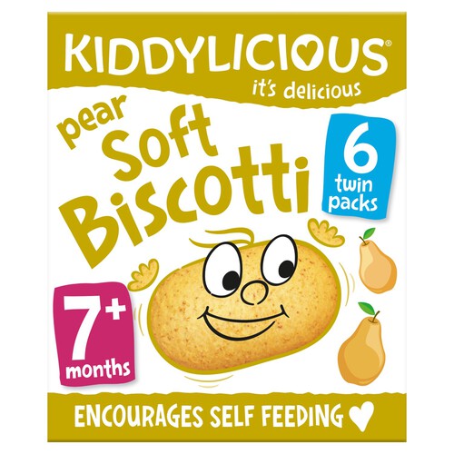 Kiddylicious Pear Soft Biscotti Baby Snacks