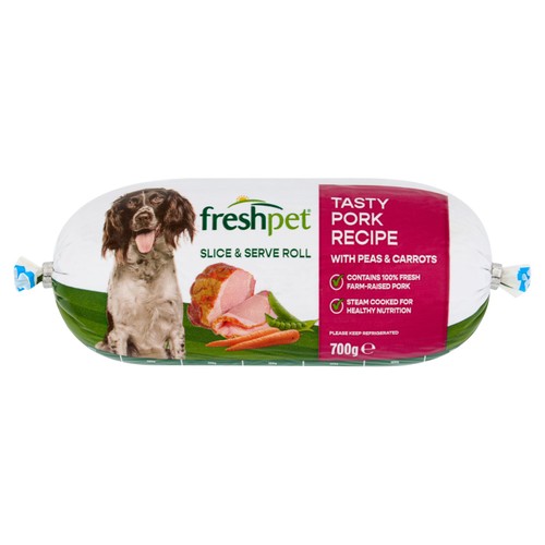 Freshpet Dog Roll Tasty Pork Recipe With Peas & Carrots 