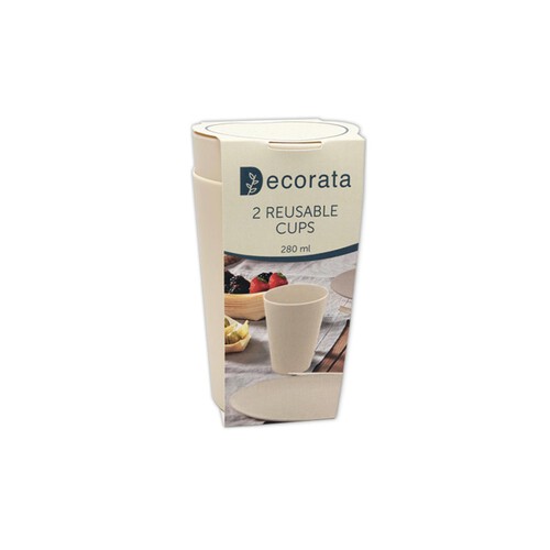 Decorata Reusable Cups Cream