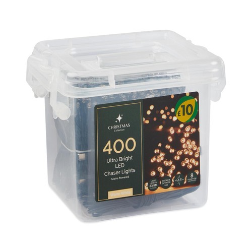 Morrisons 400 Warm White Chaser Led Lights