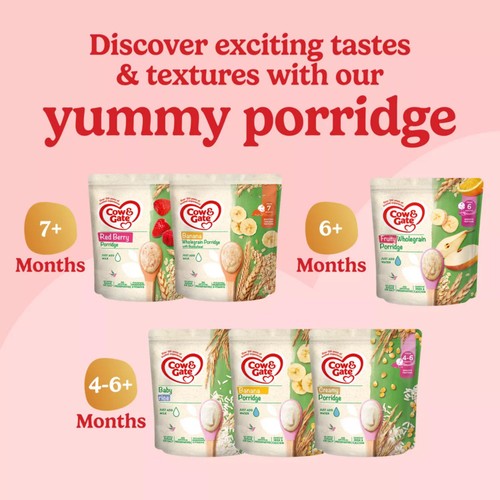 Cow & Gate Banana Wholegrain Porridge Baby Cereal 7+ Months