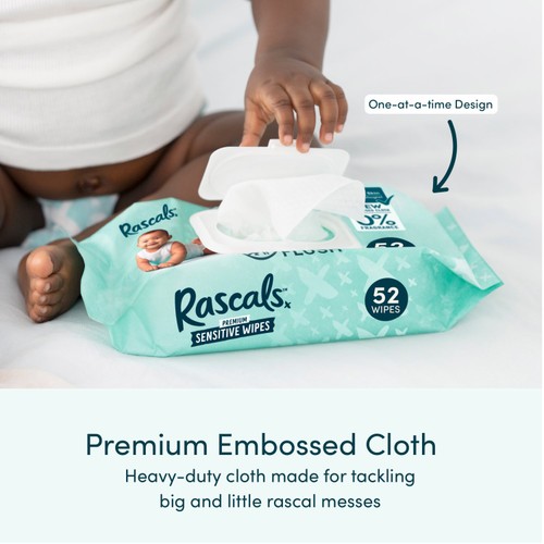Rascals Sensitive Biodegradable Baby Wipes 