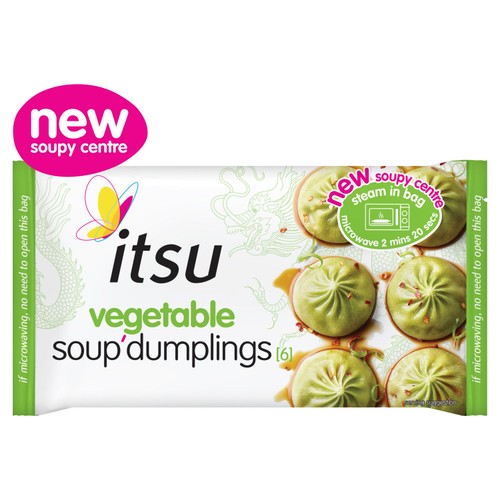 itsu 6 vegetable soup dumplings 168g
